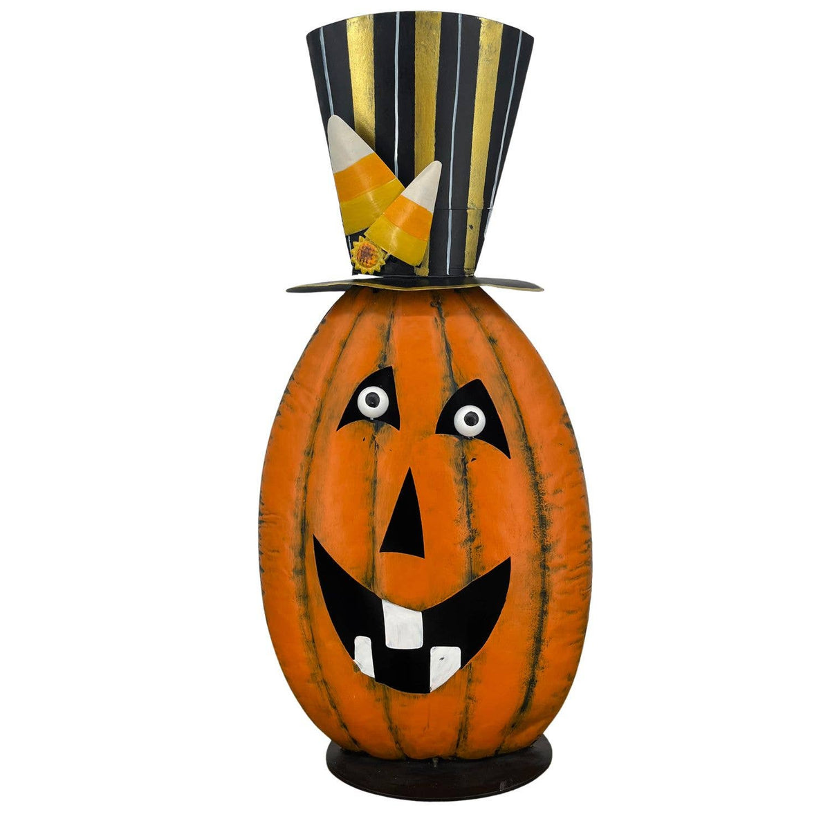 The Dapper Jack 19.25” Metal Top Hat Pumpkin