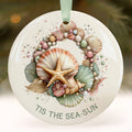 Beach Christmas Ornament, Cute Coastal Ocean Holiday Gifts