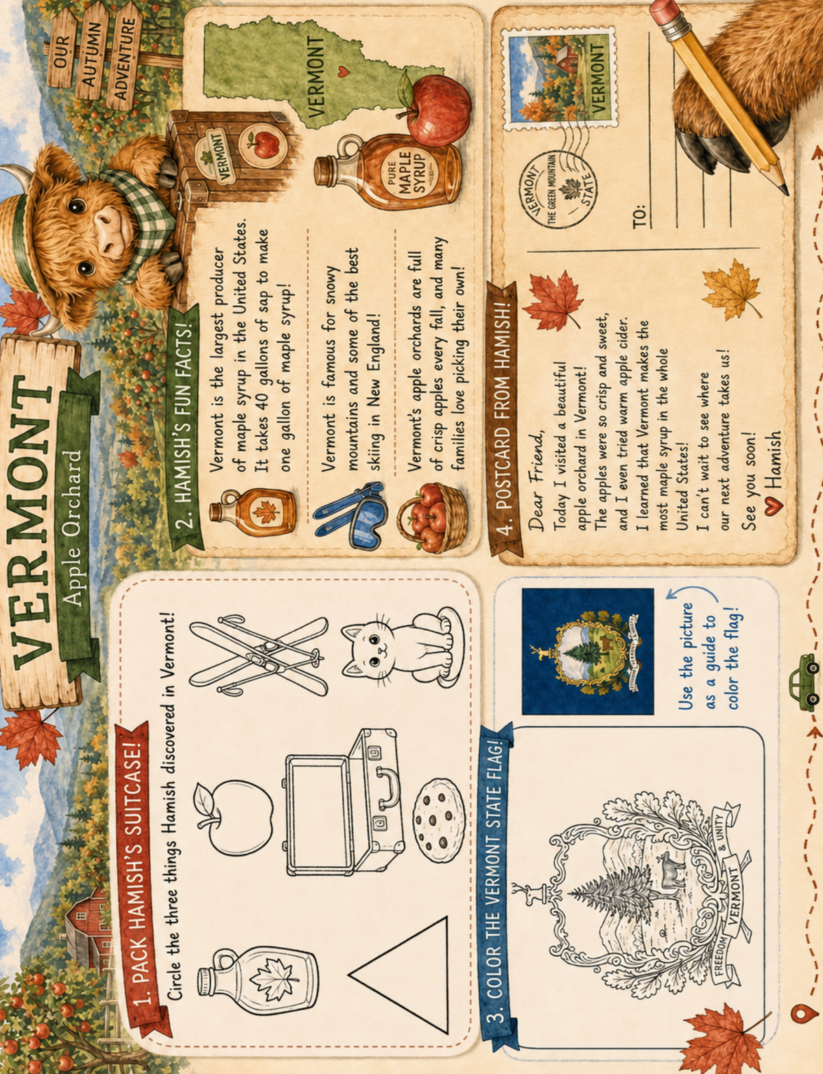 Hamish's Adventures Activity Books