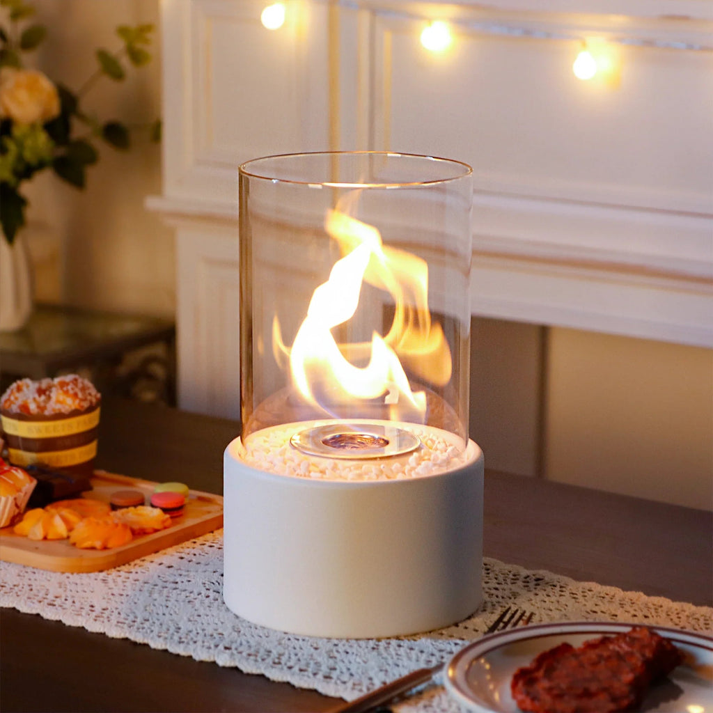 10.5" H Tabletop Fire Bowl Pot Fireplace - The Coral Palm LLC