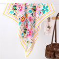 Multi-Color Floral Silk-Feel Scarf | 40SC704