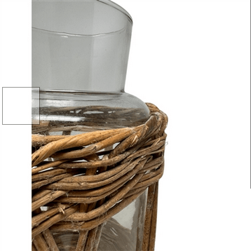 13”H Glass Vase - Clear - The Coral Palm LLC