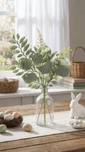 15" Artificial Eucalyptus and Mixed Greenery Spray - The Coral Palm LLC