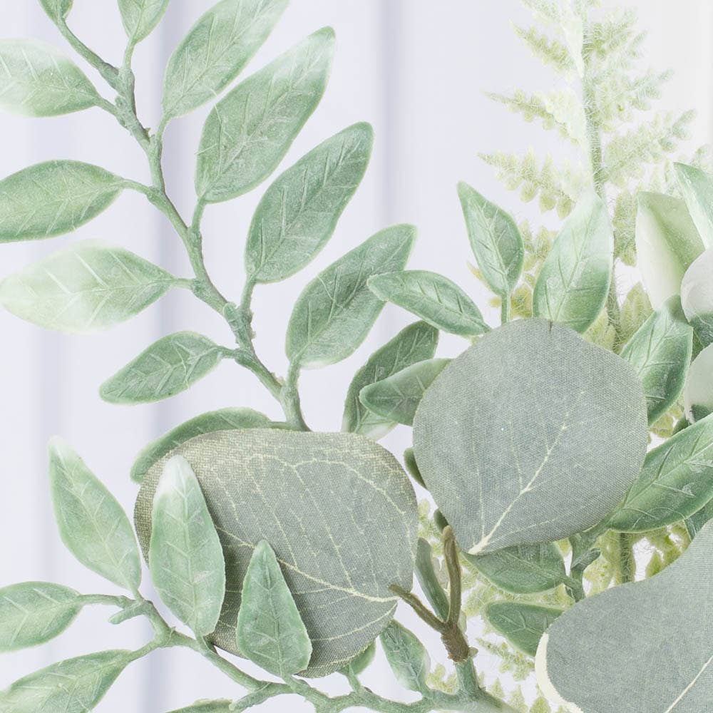 15" Artificial Eucalyptus and Mixed Greenery Spray - The Coral Palm LLC