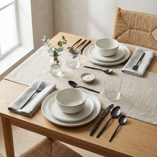 16 - pc Stainless Steel Cutlery Set | Flatware | Silverware - The Coral Palm LLC