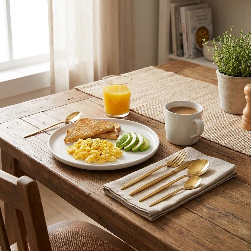 16 - pc Stainless Steel Cutlery Set | Flatware | Silverware - The Coral Palm LLC