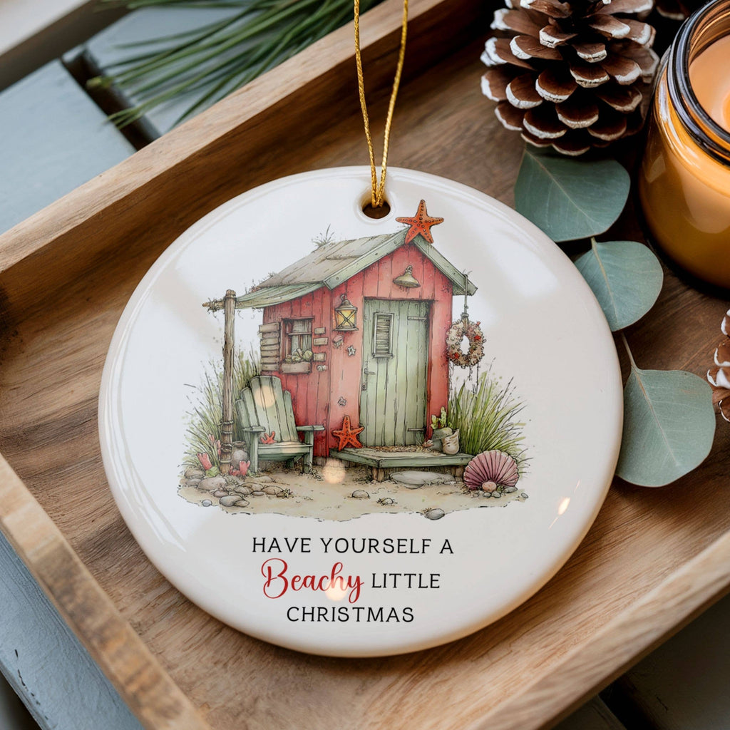 Beachy Little Christmas Ornament Coastal Souvenir Ocean Gift
