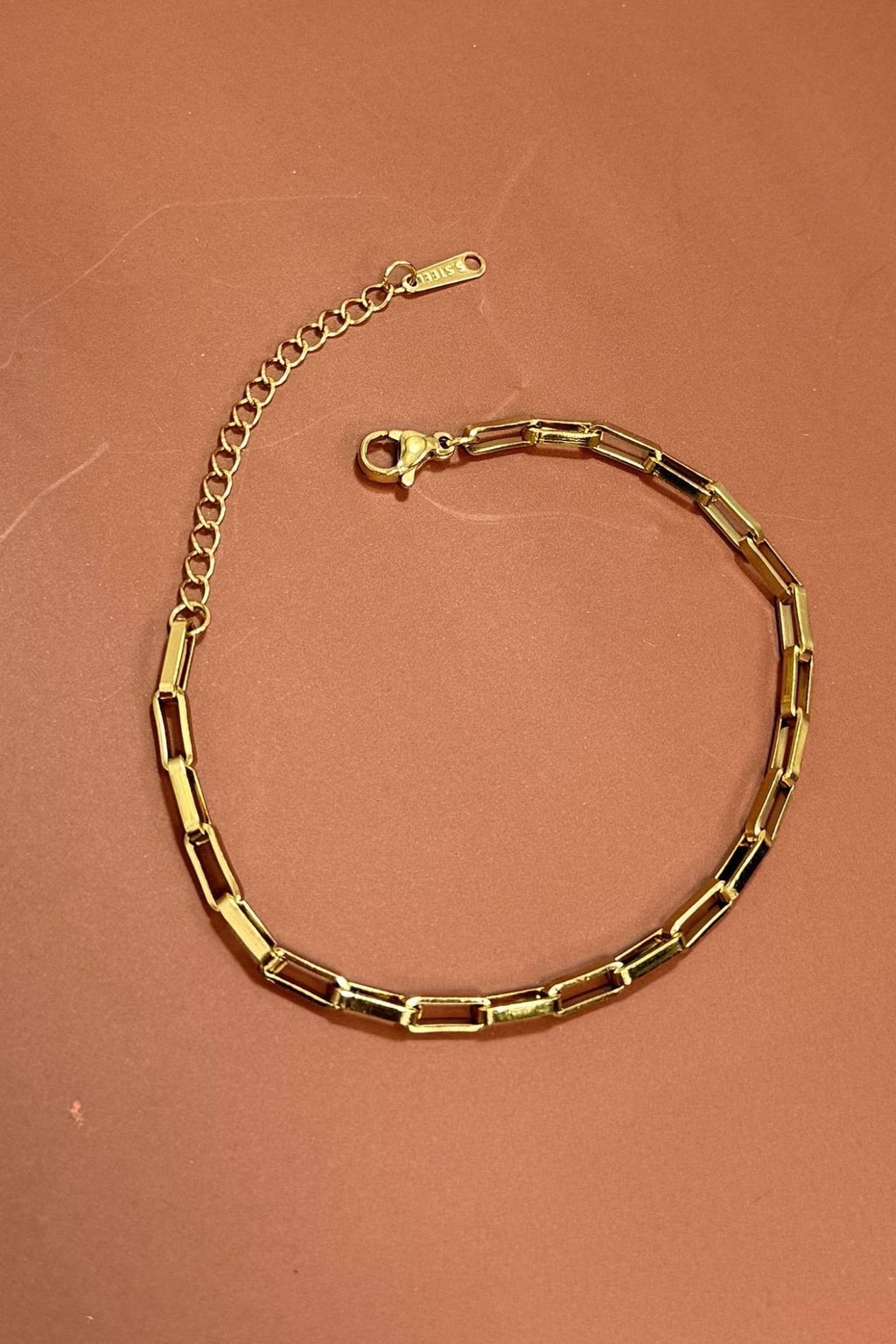 The Evergold Paperclip Charm Bracelet - The Coral Palm LLC