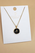 18K STAINLESS STEEL TARNISH FREE CROSS NECKLACE | 40NK9527 - The Coral Palm LLC