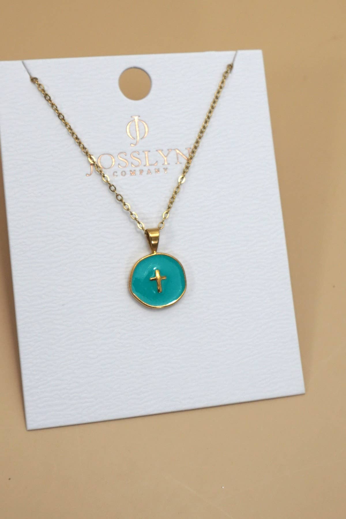 18K STAINLESS STEEL TARNISH FREE CROSS NECKLACE | 40NK9527 - The Coral Palm LLC