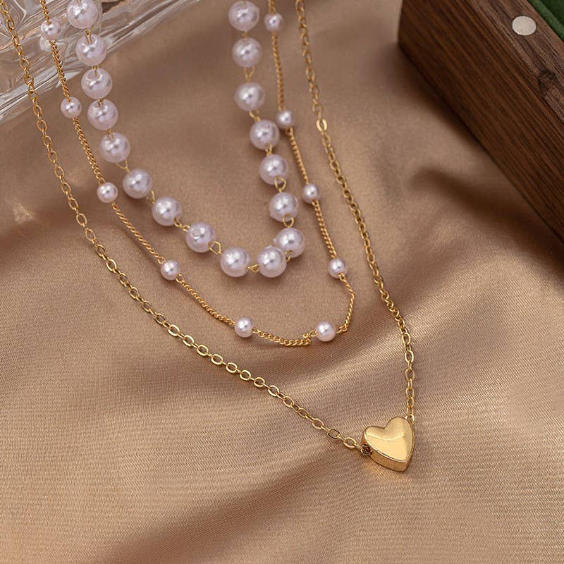18K STAINLESS STEEL TARNISH FREE LAYERED NECKLACE - The Coral Palm LLC