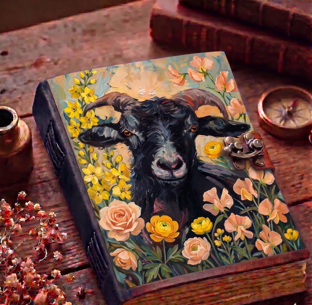 Rustic Farmhouse Leather Journal – Farm Animal Journal