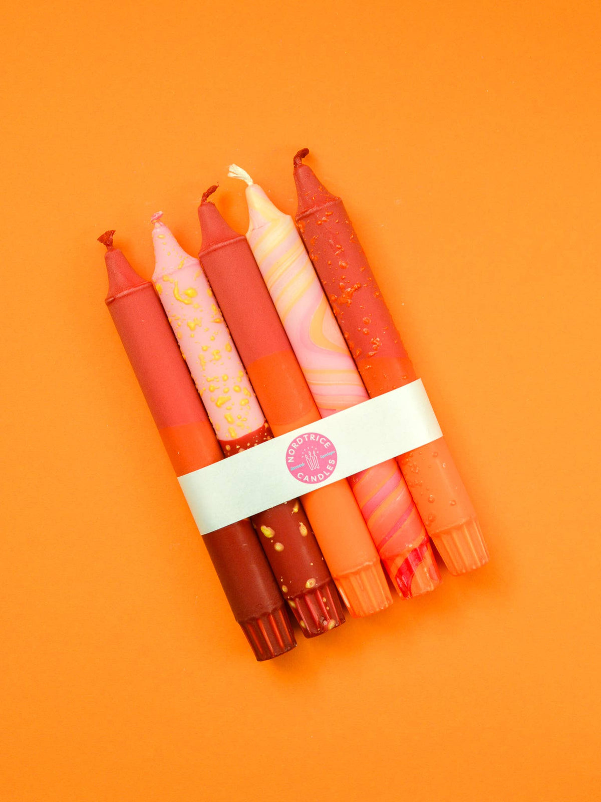 Copenhagen Autumn Glow Hand-Decorated Taper Candle Set