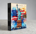 Handmade Patriotic Leather Journal Statue of Liberty Journal
