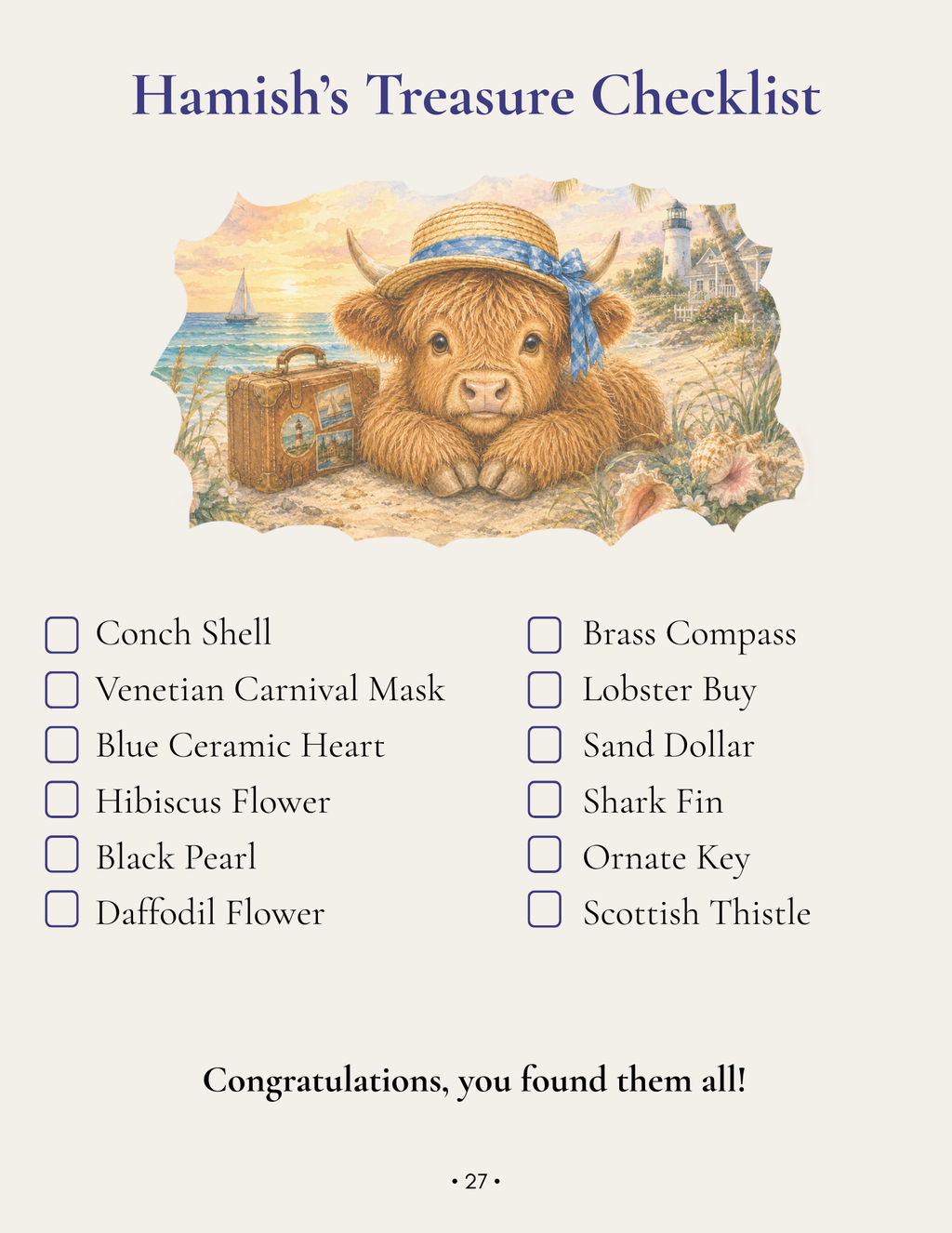 Hamish’s Adventures Activity Book - PRINTABLE EDITION
