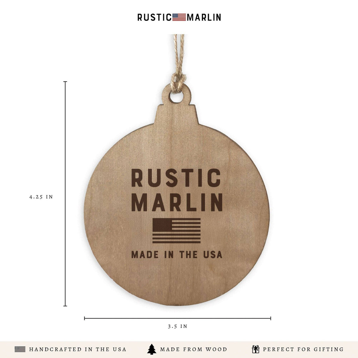 Sailboat Wreath Wooden Ornament