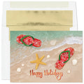 Holiday Flip Flops Coastal Christmas Cards — Box of 16