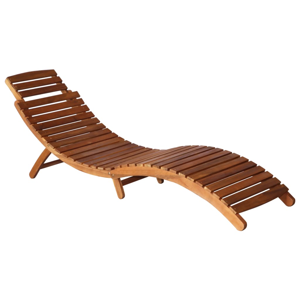 3 Piece Sunlounger with Tea Table Solid Acacia Wood - The Coral Palm LLC