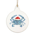 Santa Crab Wooden Ornament