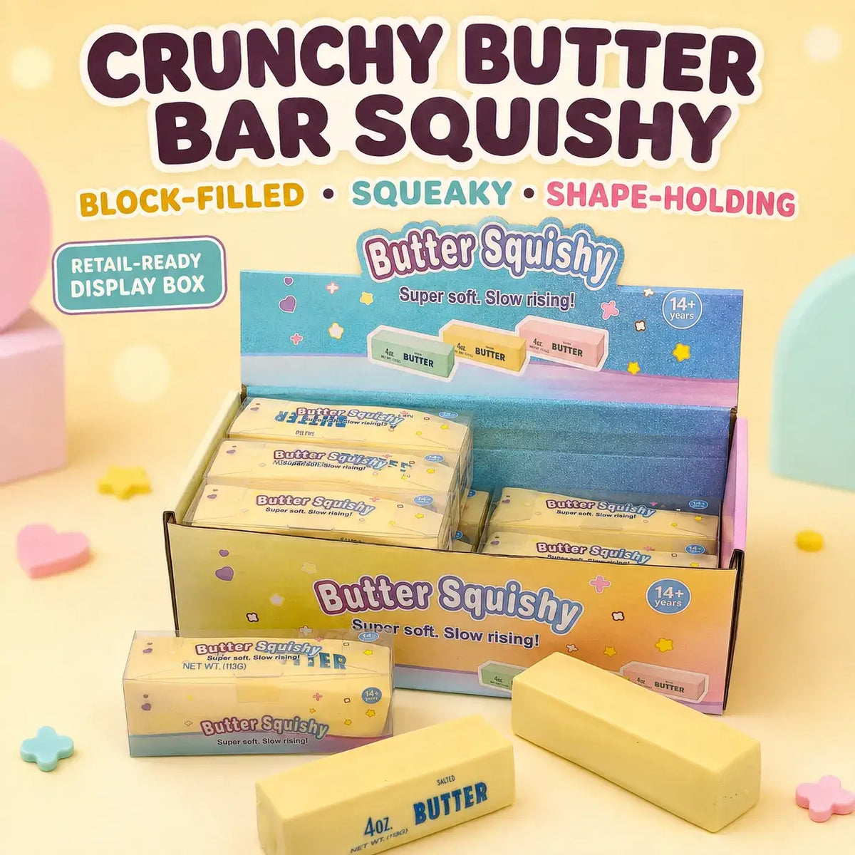 Viral Crunchy Butter Stick Squishy Toy