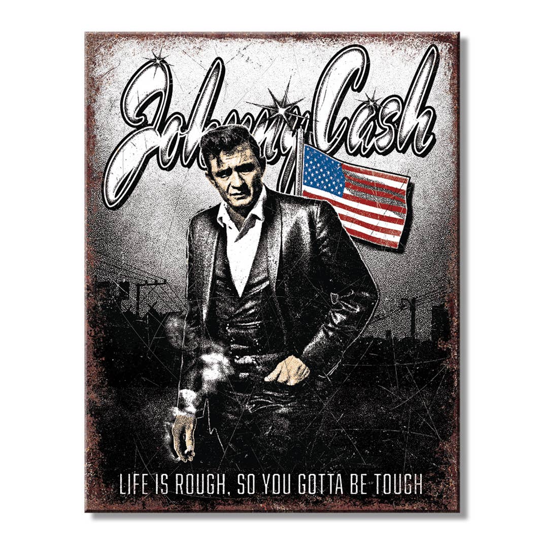 Johnny Cash “Tough” Retro Tin Sign
