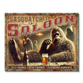 Sasquatch Saloon Bigfoot Tin Sign
