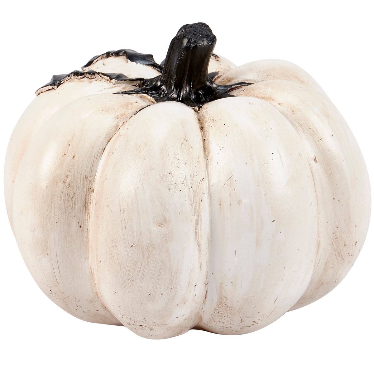 Batty White Halloween Pumpkin with Black Bats