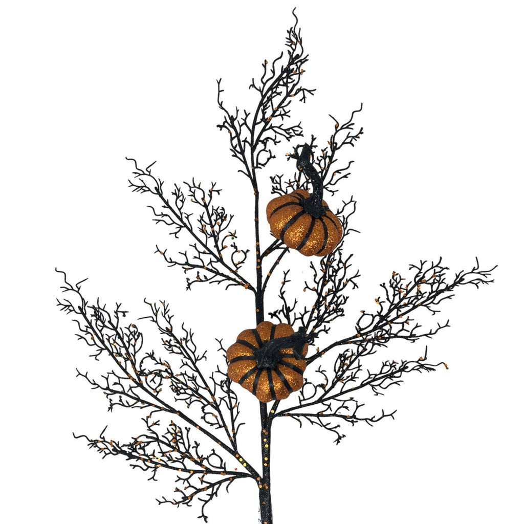 31” Spectacular Pumpkin/Twig Halloween Spray
