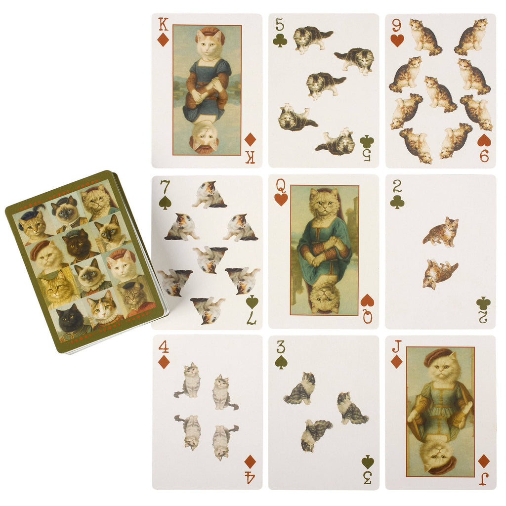 Vintage Cat Portrait Playing Cards