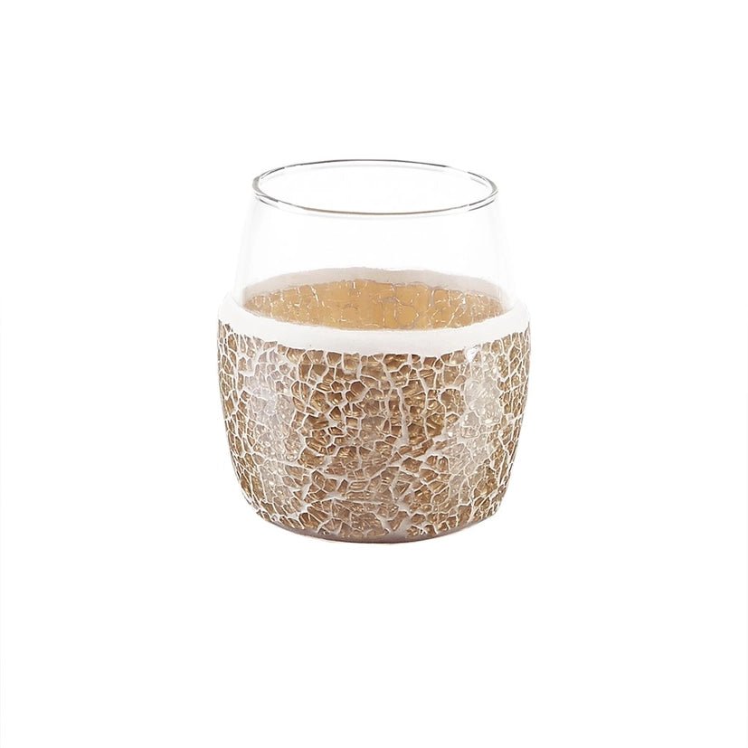 4pcs Glass Bathroom Accessories Set, Bathroom Decor, Gold - The Coral Palm LLC