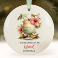 Island Christmas Ornament, Cute Tropical Beach Coastal Gifts