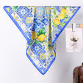 Lemon & Tile Daisy Silky Feel Bandana Scarf | 40SC721
