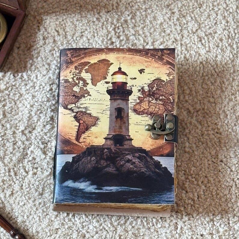 Lighthouse journal travel notebook world travel journal
