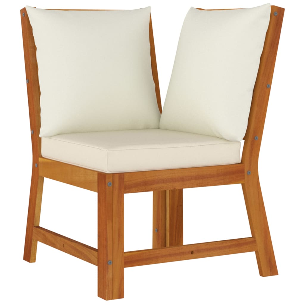 6 Piece Patio Dining Set with Cushions Solid Wood Acacia - The Coral Palm LLC