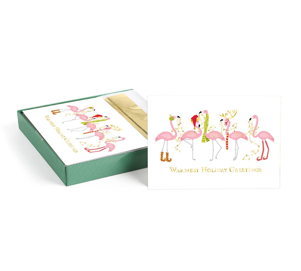 Fashionista Flamingos Christmas Cards — Box of 16