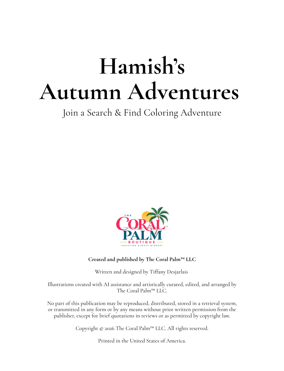 Hamish's Adventures Activity Books