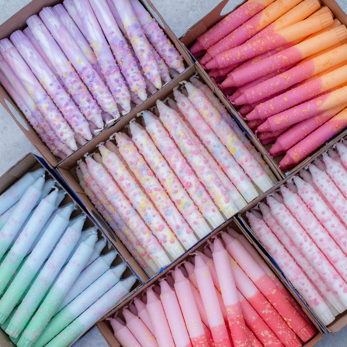 Copenhagen Confetti Hand-Decorated Taper Candle