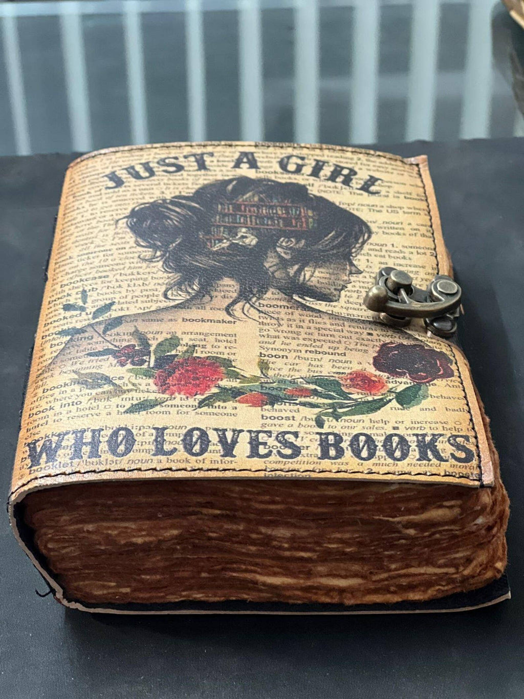 Just a Girl Who Loves Books – UV Print Leather Journal