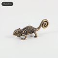Antiques Brass Miniature Gecko Figurine
