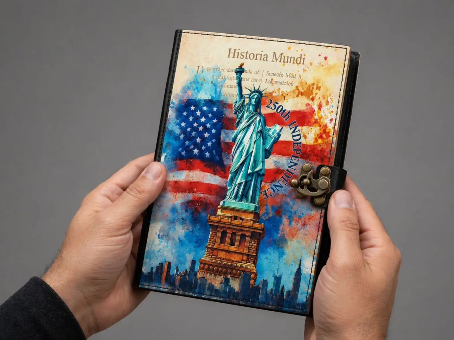 Handmade Patriotic Leather Journal Statue of Liberty Journal
