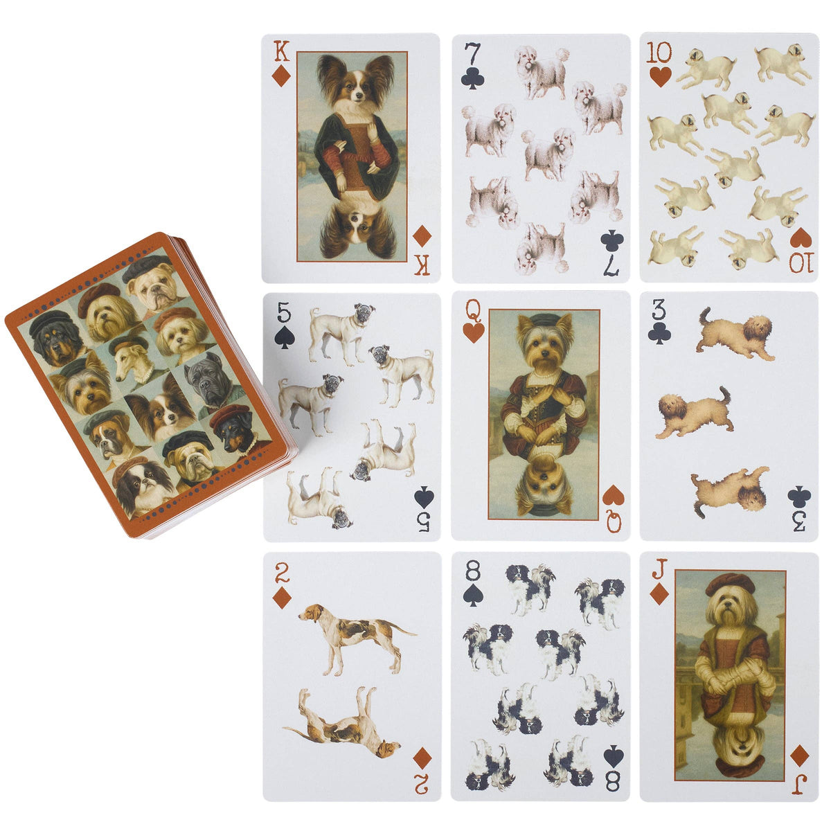 Vintage Dog Portrait Playing Cards