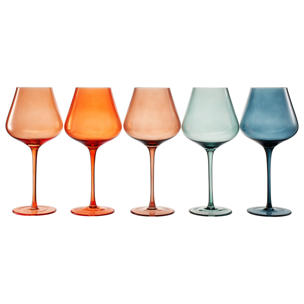 Colors of Venice, Italy, City Wine Glassware | 5 Set, 20 OZ