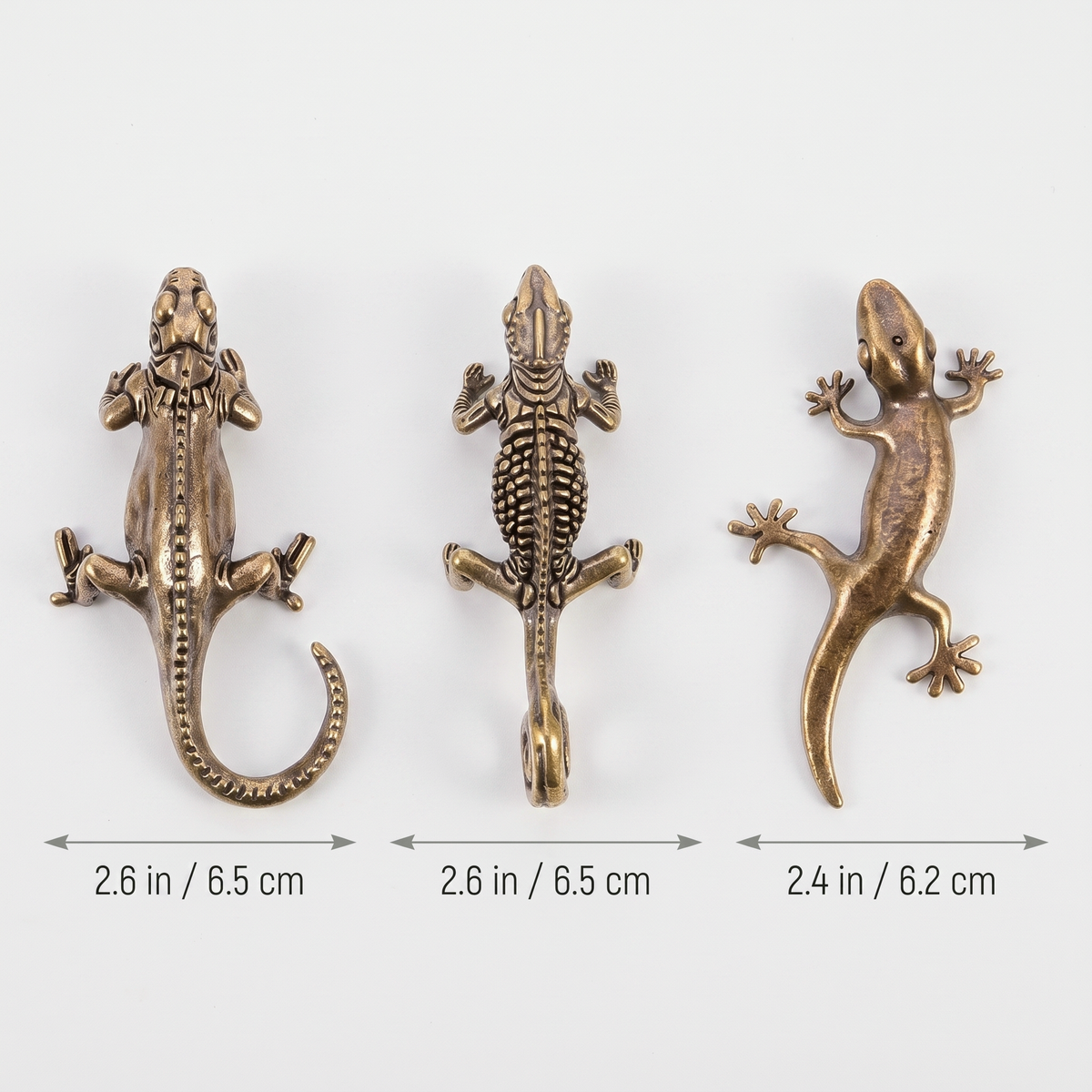 Antiques Brass Miniature Gecko Figurine