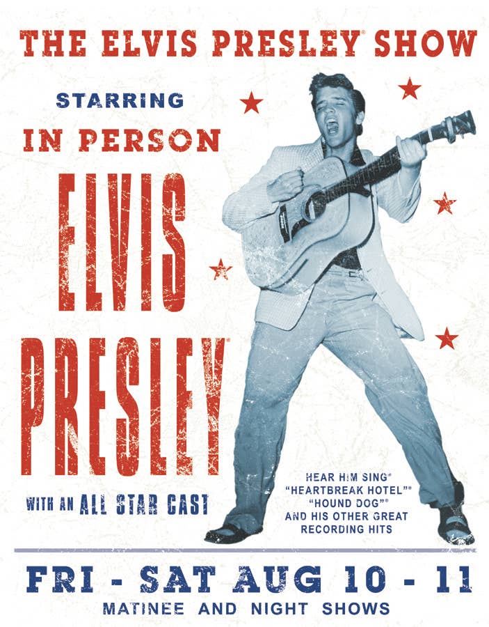 Elvis Presley Show Retro Tin Sign