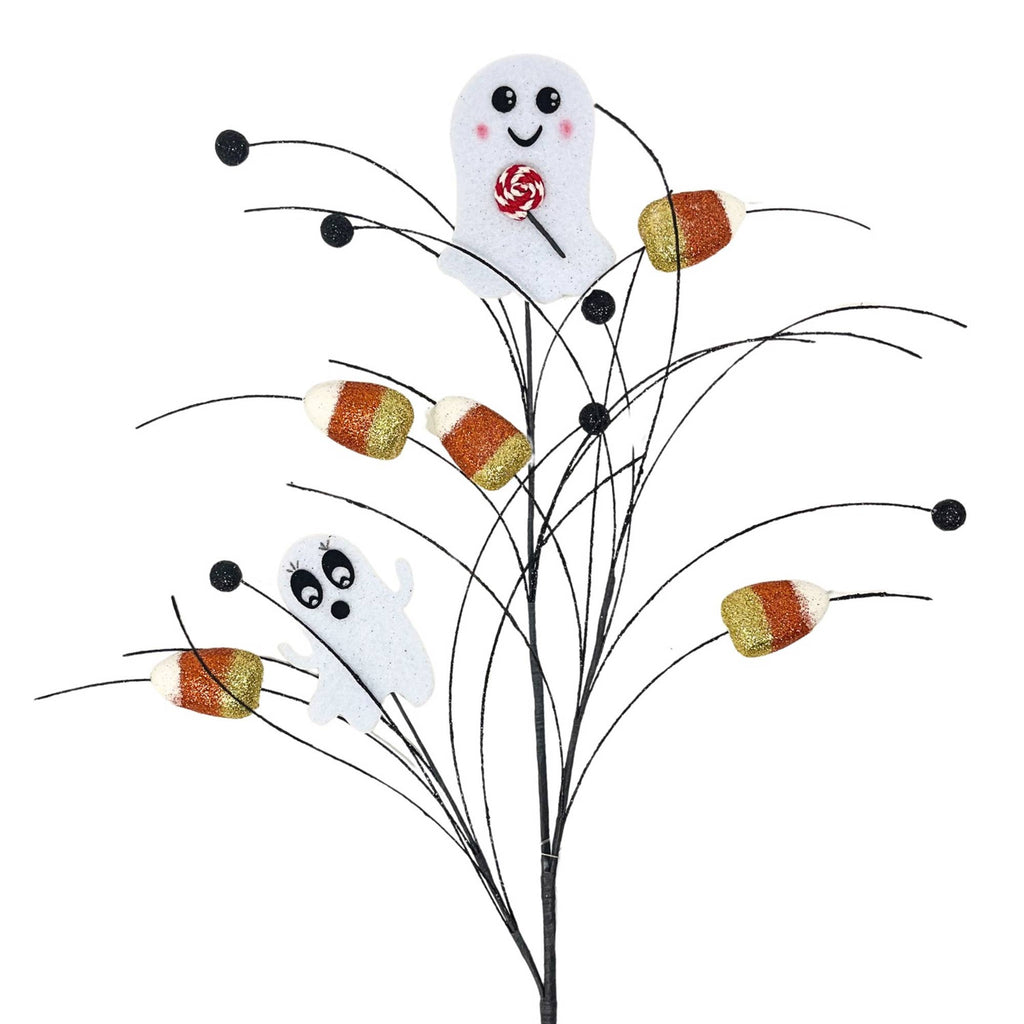 29" Felt Ghost & Candy Corn Halloween Spray