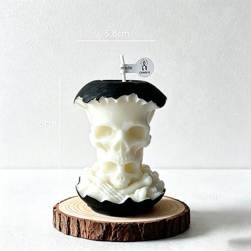 CouldNook Skull‑Apple Halloween Scented Candle‑Spooky Holiday Table Ornament