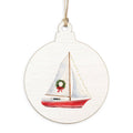 Sailboat Wreath Wooden Ornament