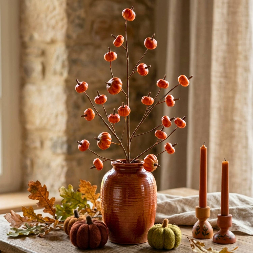 31” Mini Pumpkin Spray w/ 23 Pumpkins