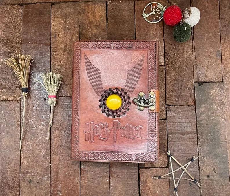 Harry Potter Leather Journal Spell Book, Book Of Wizards