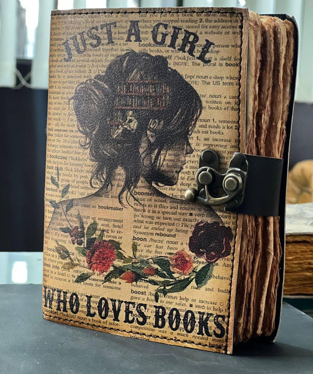 Just a Girl Who Loves Books – UV Print Leather Journal